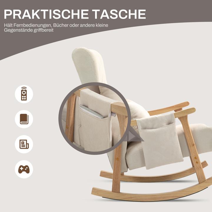Immagine prodotto Homcom Schaukelstuhl Polyester Beige
