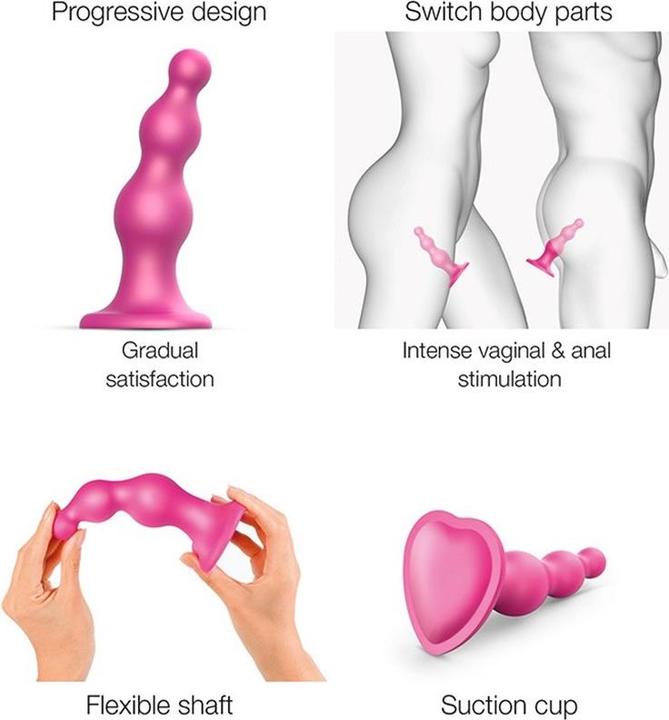 Produktbild Strap-on-me Dildo Plug Beads Metallic (XXL)