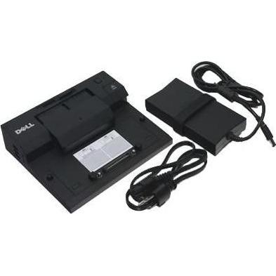 Dell E-Port Simple Port Replicator (Docking Port), Dockingstation + USB Hub, Schwarz