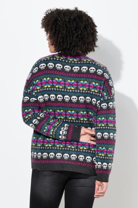 Produktbild Angel of Style Strickjacke, oversized, Totenköpfe, Ballon-Langarm (50, 52)