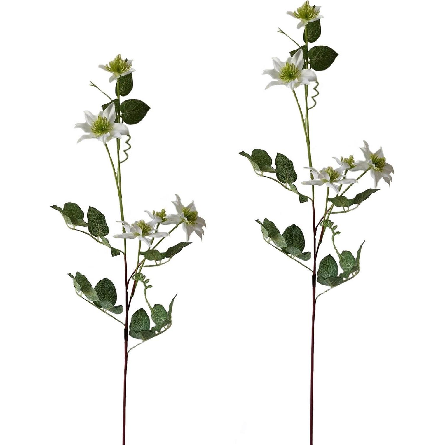 NTK-Collection, Kunstpflanzen, Clematis Weiss 2er Set 78 cm (78 cm)
