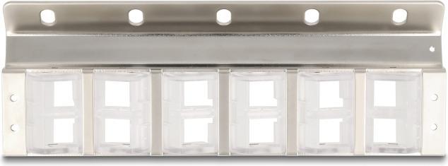 Actual product image Delock Keystone bracket 12 port tiltable for 10" or 19" R