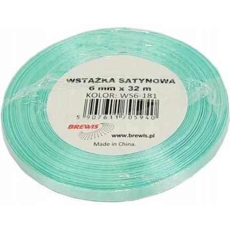 Brewis, Confezione regalo, Mintgrünes Satinband 6 mm x 32 m