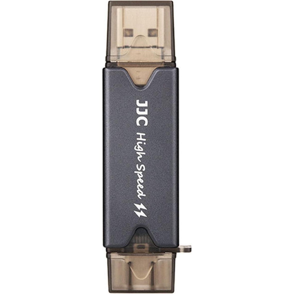JJC Lettore di schede USB 3.0 CR UTC3 GRIGIO (USB 3.0), Lettore di schede di memoria, Grigio