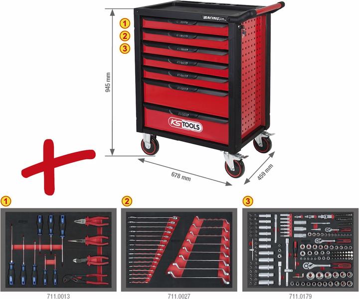 Produktbild KS Tools RACINGline Werkstattwagen (215 x)