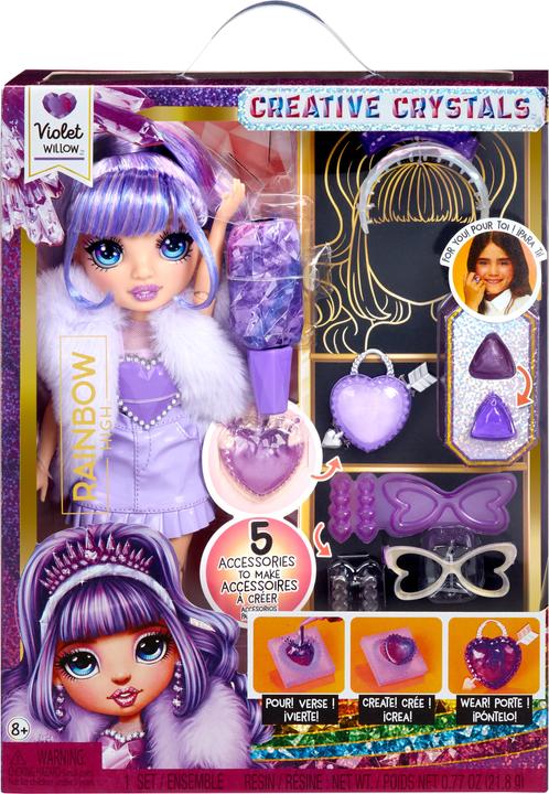 Actual product image Nobrand Rainbow High Crystal Fashion Doll Violet