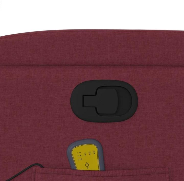 Immagine prodotto vidaXL Poltrona massaggiante in tessuto rosso vino,Colore: Rosso vino,Materiale: Tessuto