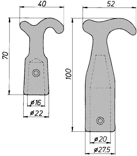 Actual product image Deni Stockhaken