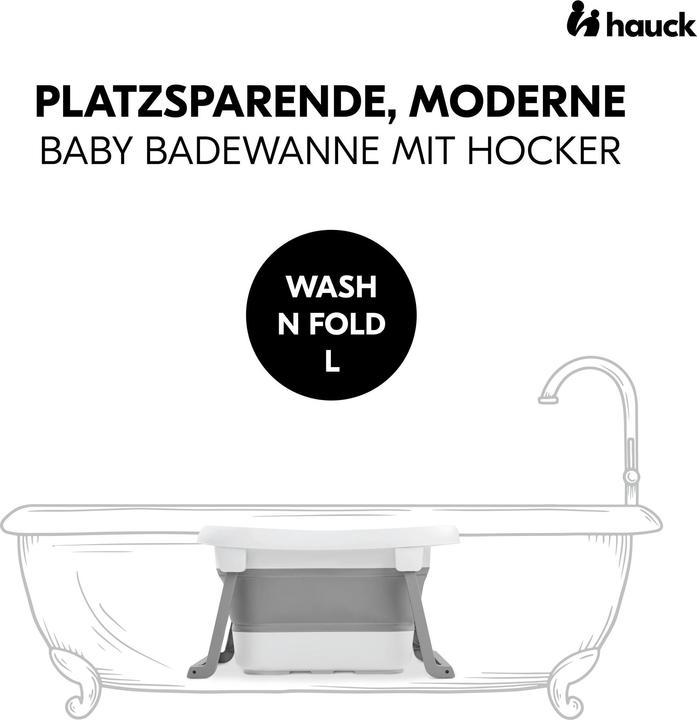 Actual product image Hauck Wash N Fold L White/Stone