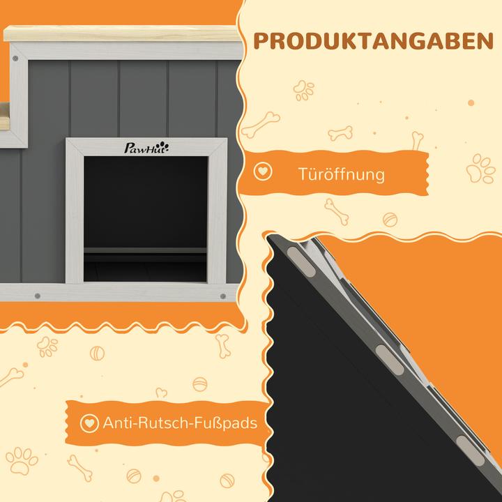 Actual product image PawHut Pet staircase with small dog kennel inside (Dog, Safety closure)