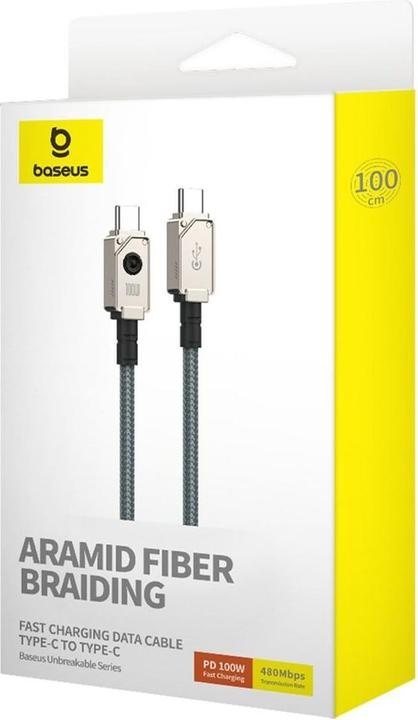 Produktbild Baseus Fast Charging Data Cable USB-C to USB-C, 100W, 1m - White (1 m, 100 W)