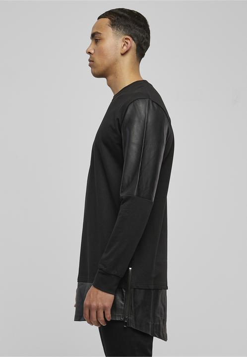 Produktbild Urban Classics Long Zipped Synthetic Leather Crewneck (M)