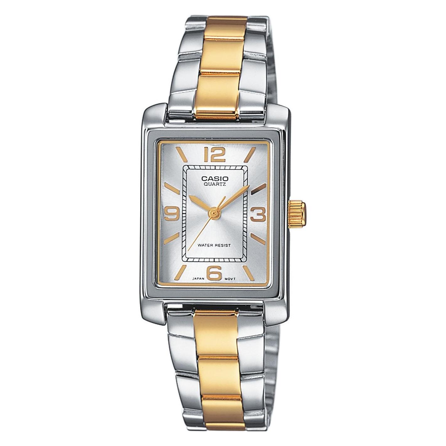 Casio, Horloge, Ltp-1234PSG-7AEG, Veelkleurig, Zilver, Goud, (Analoog Horloge)
