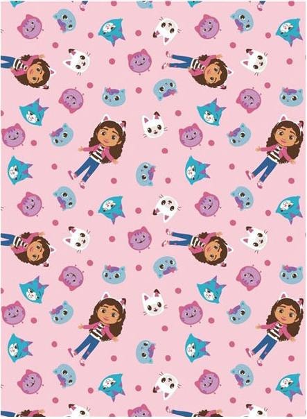 Gabby's Dollhouse flannel blanket, 110x1450cm
