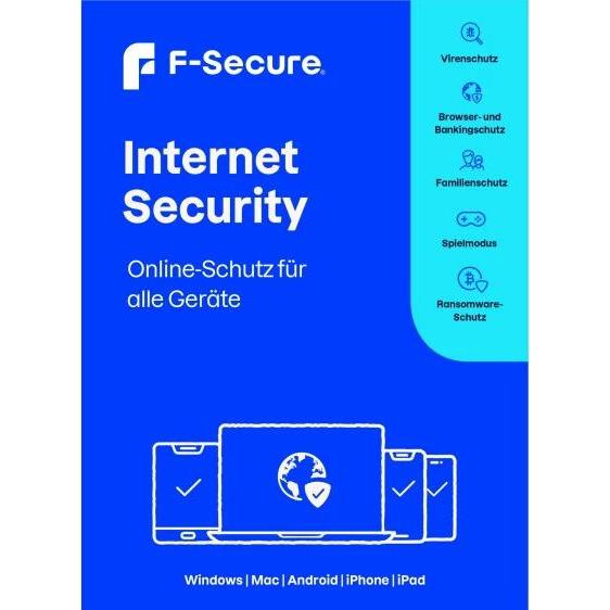 Thumbnail - F-Secure Internet Security für alle Geräte (ehem. SAFE) 2 Jahre / 7 Geräte Download für Android & Mac OS