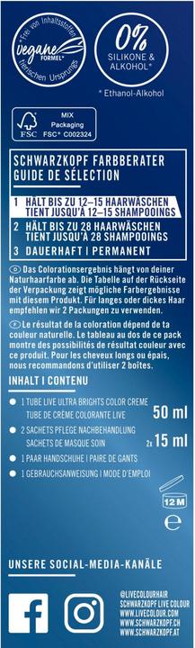 Image du produit Schwarzkopf Live Ultra Brights (98 Acier Argent)