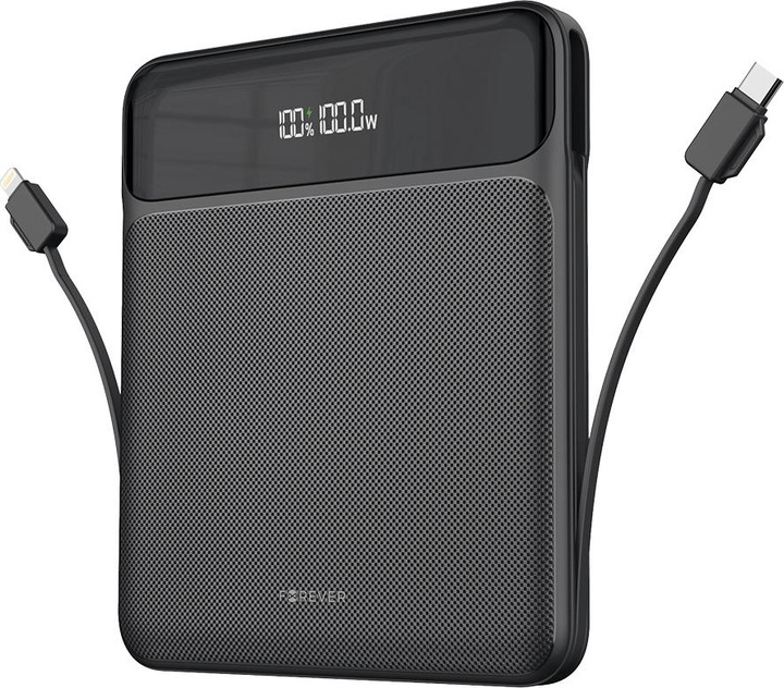 Actual product image Forever power bank for laptop TB-200 100W 20000 mAh black (5000 mAh, 100 W)