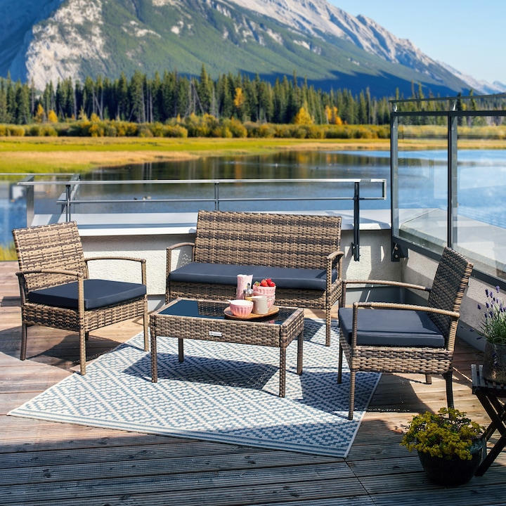 Actual product image tectake Rattan seating group