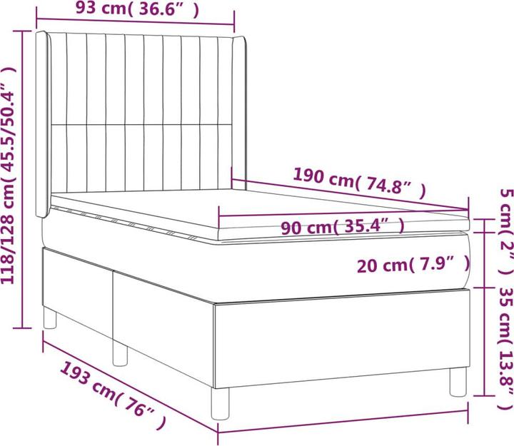 Produktbild vidaXL Boxspringbett