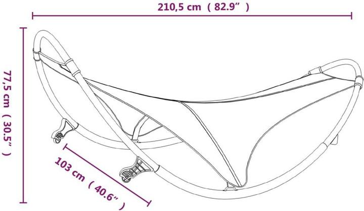 Immagine prodotto vidaXL Schaukelliege (210.50 cm)