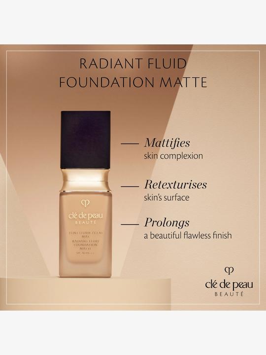Actual product image Clé De Peau Radiant Fluid Foundation Matte WB40 (WB40 - Light Tan Rose)