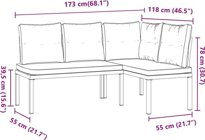 Actual product image vidaXL Gartenbank