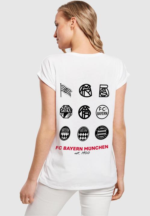 Produktbild FC Bayern München Ladies Logo History Extended Shoulder Tee - 115129 (3XL)