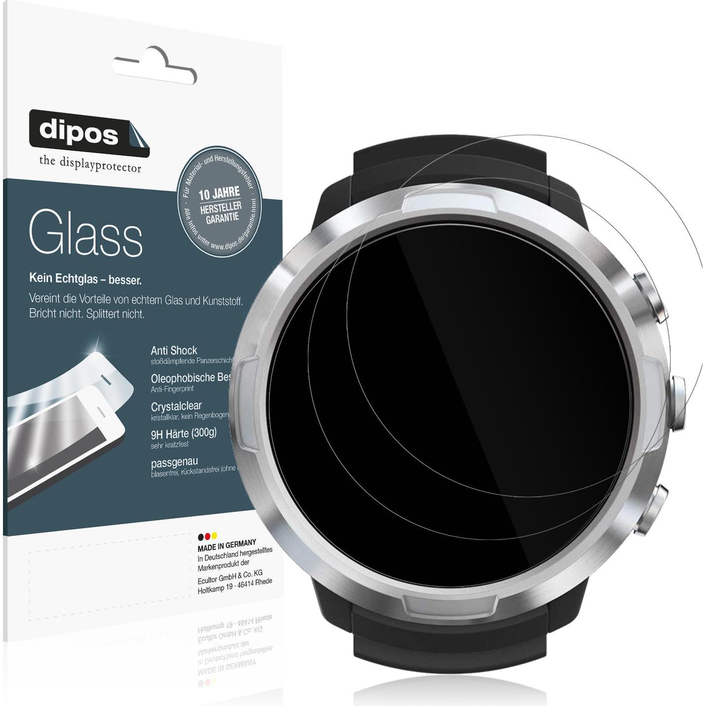 Dipos Anti-Shock Displayschutz 9H, Smartwatch Schutzfolie, Transparent