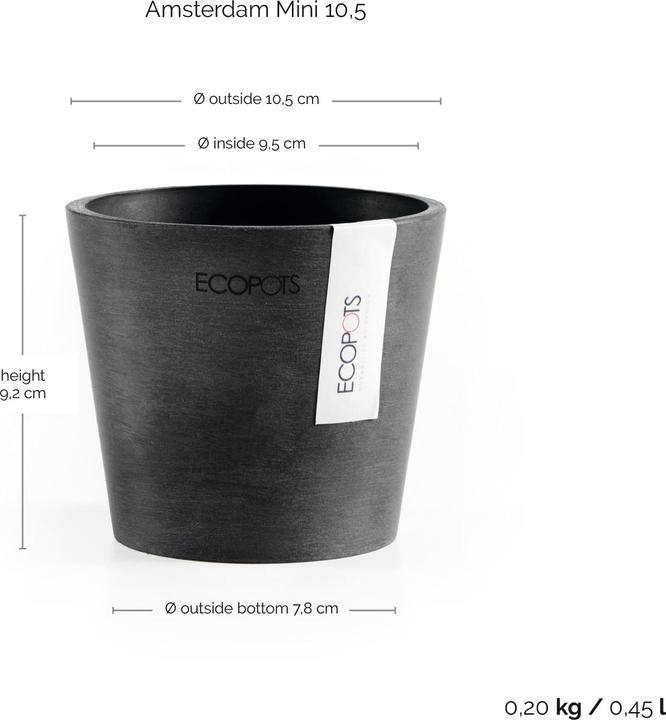 Actual product image Ecopots Amsterdam Mini (10.50 cm)
