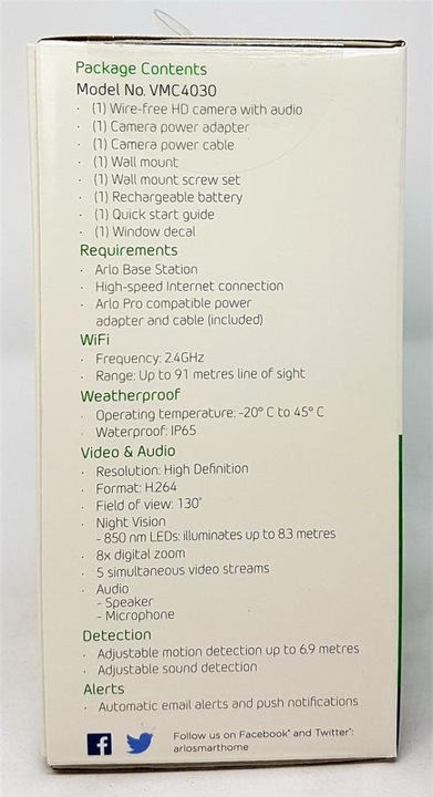 Actual product image Arlo Per single camera (1280 x 720 pixels)