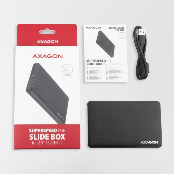 Productafbeelding Axagon EE25-SL externe 2,5" behuizing, USB 3.0 / SATA III - USB-A (2.5")