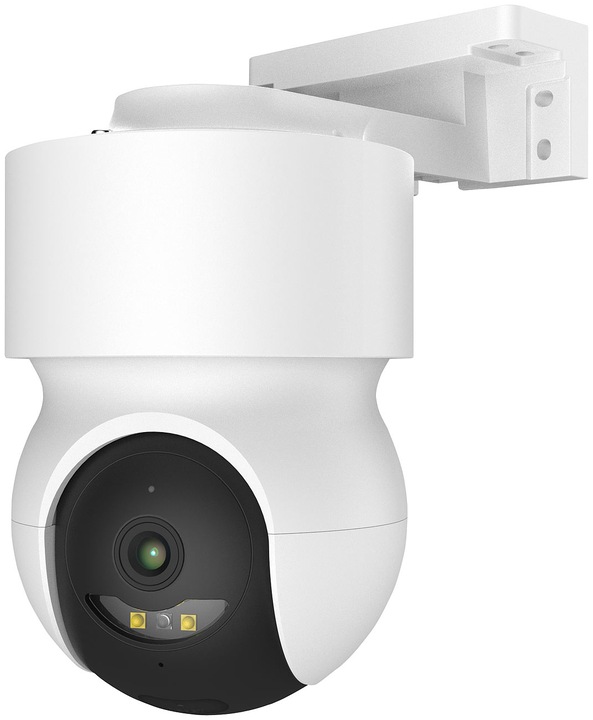 7links 2K-Pan-Tilt-Outdoorkamera, Farb-Nachtsicht, 360°, Sirene, App, IP65 (2304 x 1296 Pixels)