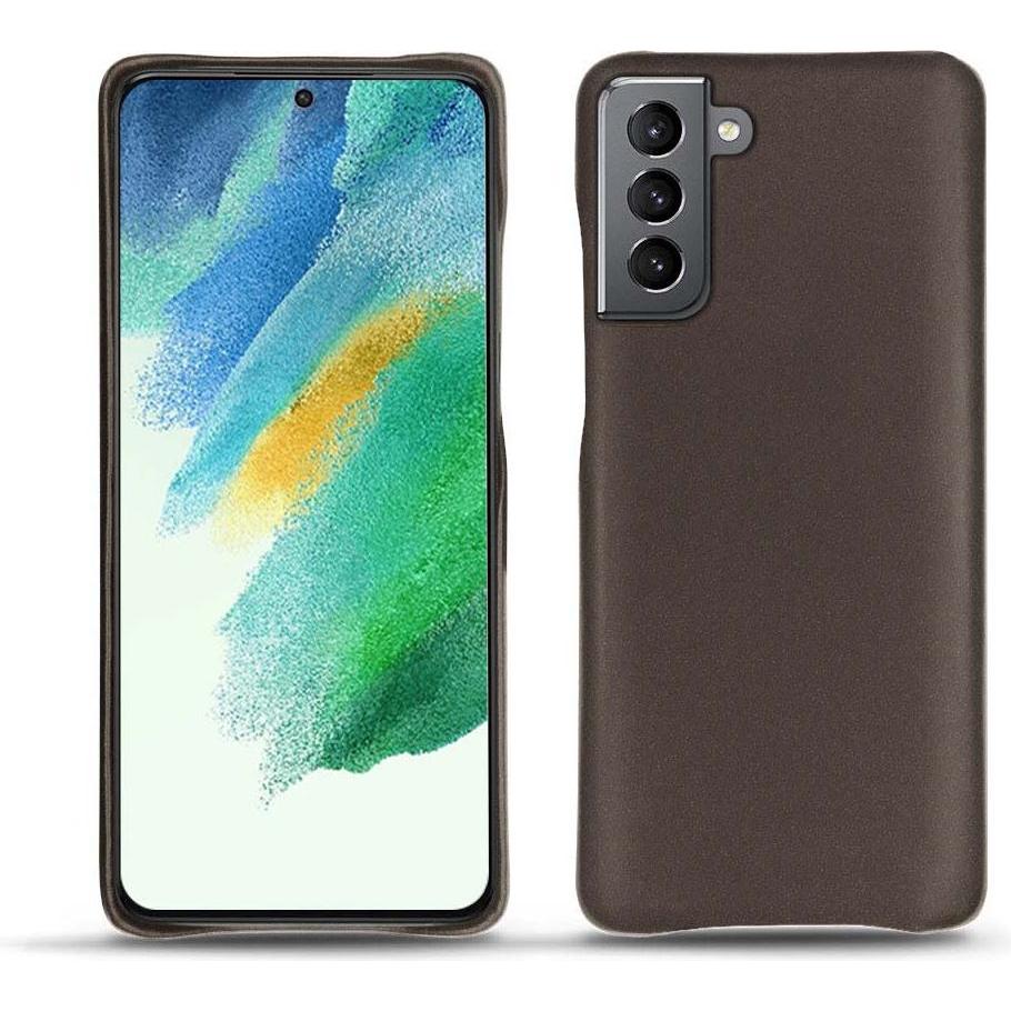 Noreve Lederschutzhülle Samsung Galaxy S21 FE (Samsung Galaxy S21 FE), Smartphone Hülle, Grau