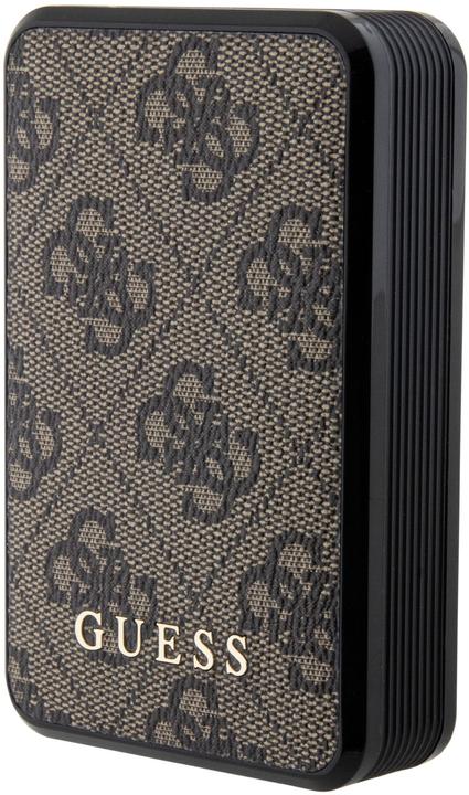 Guess Powerbank 18W GUPB10DP4GEGW 10000mAh brązowy/brown 4G Leather Metal Logo (10000 mAh, 18 W)