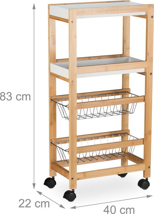 Actual product image Relaxdays Niche trolley