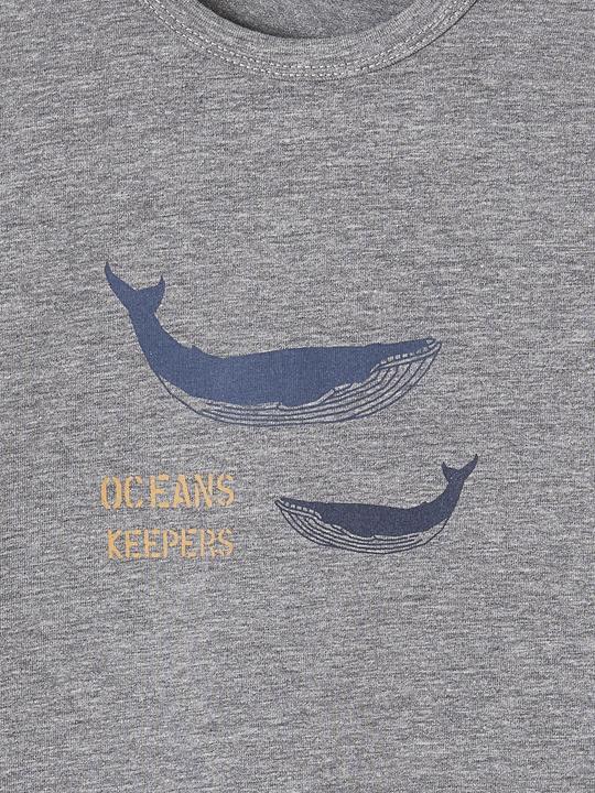 Actual product image Vertbaudet 3-pack of boys' shirts with whale BASIC (140)