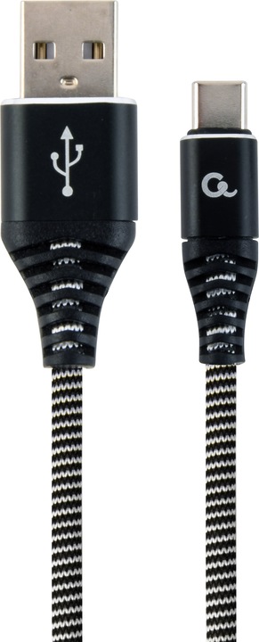Produktbild Gembird CC-USB2B-AMCM-2M-BW USB Kabel USB 2.0 USB A USB C Schwarz (2 m, USB 2.0)