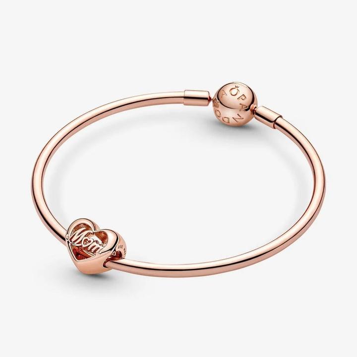 Image du produit Pandora Charm coeur Thank You Mum (Métal, plaqué or rose)