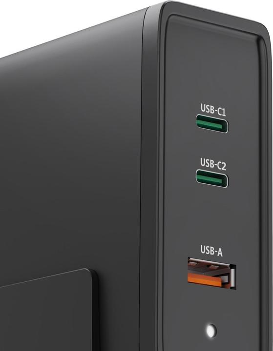 Produktbild Hama Universal-USB-C-Ladestation, GaN, 3 Ports, Power Delivery (PD), 5-28V/140W (140 W, 3 Ports)