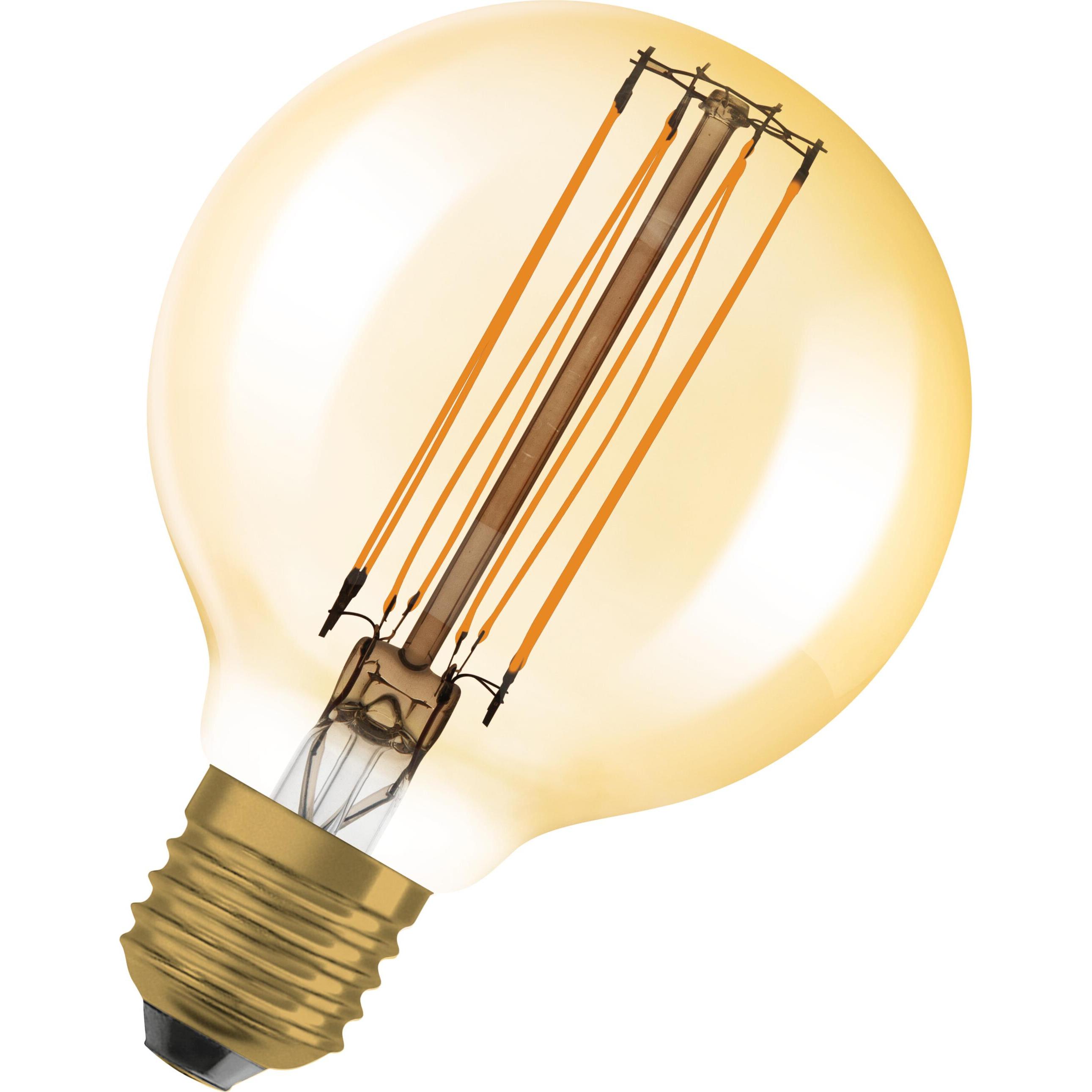 Ledvance, Leuchtmittel, LED-Vintage-Lampe (E27, 5.80 W, 470 lm, 4 x, G)
