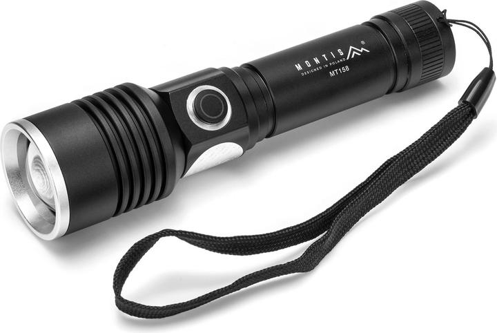 Produktbild Montiss Montis Taktyczna ręczna latarka akumulatorowa LED MT158 Schwarz Taschenlampe