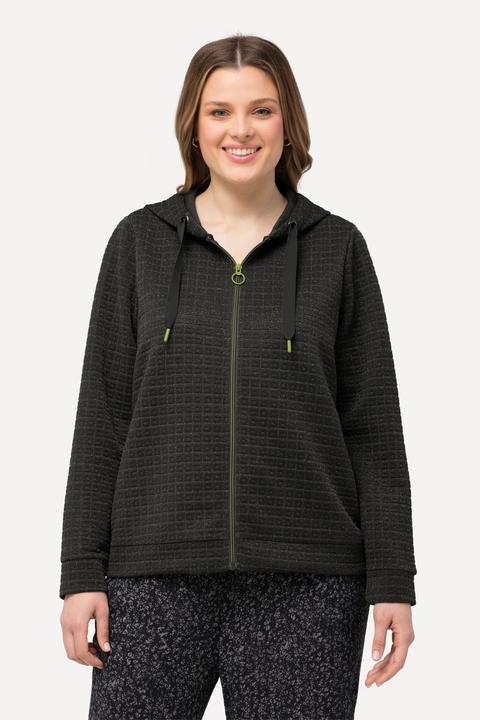 Produktbild Ulla Popken Kapuzenjacke, Metallic-Effekt, Struktur, Langarm (42, 44)