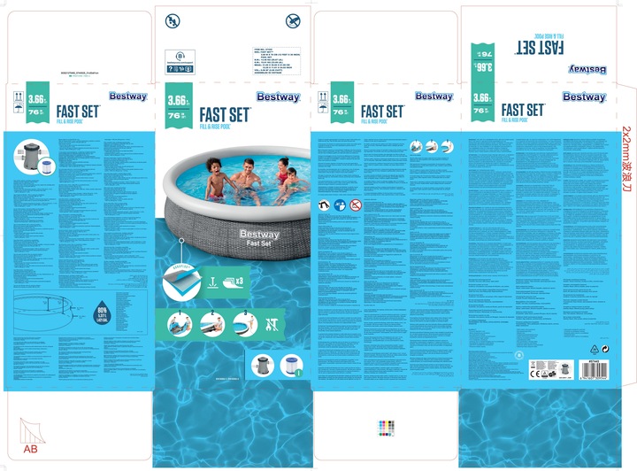 Produktbild Bestway Fast Set Pool Set (Ø 366 x 76 cm)