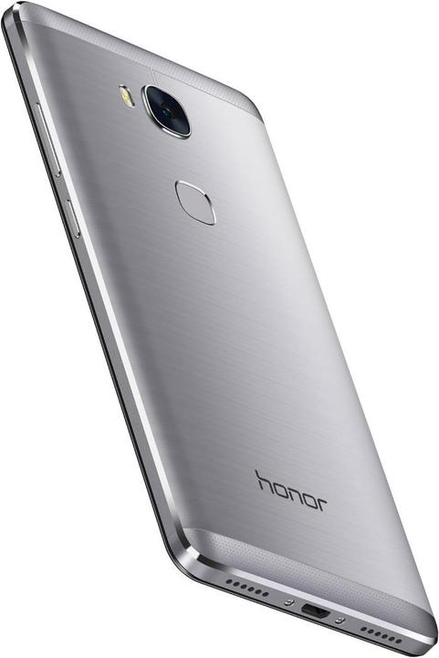 Actual product image Honor 5x (16 GB, Silver, 5.50", Hybrid Dual SIM, 13 Mpx, 4G)