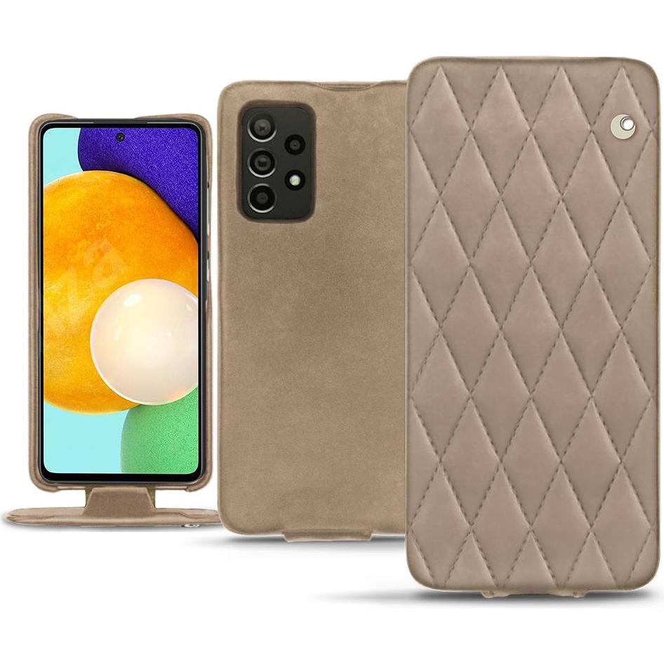 Noreve Lederschutzhülle vertikal (Samsung Galaxy A52), Smartphone Hülle, Beige
