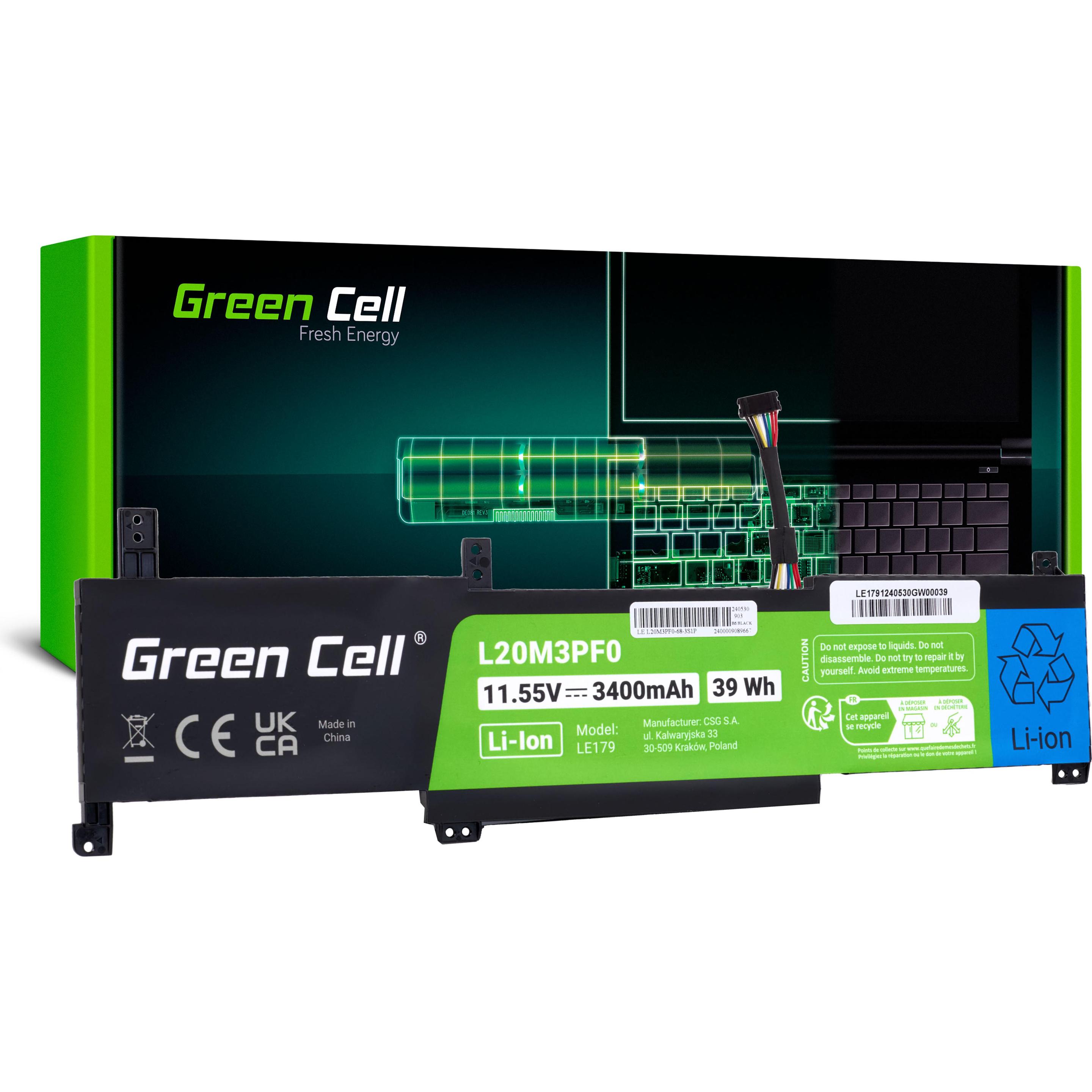 GreenCell Bateria Green Cell L20M3PF0 Lenovo Ideapad 3-14ITL6 15ITL6 17ITL6 S14 V14 15 17 G2 G3, Notebook Akku