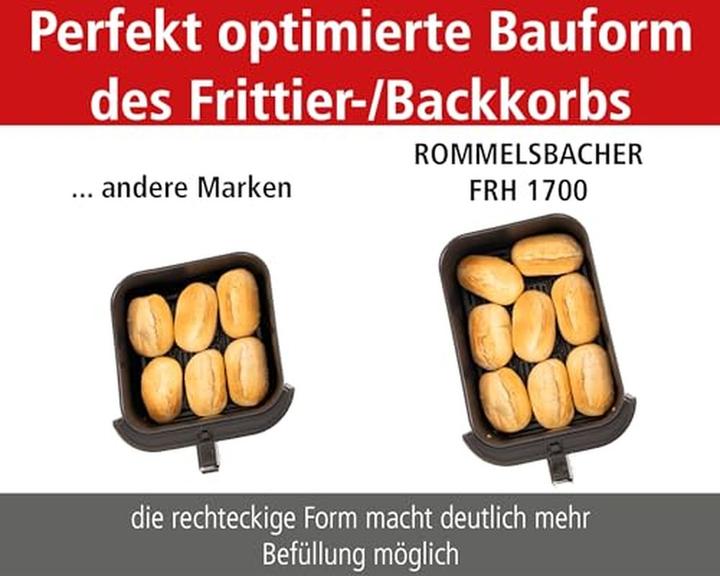 Actual product image Rommelsbacher Hot Air Deep Fryer FRH 1700