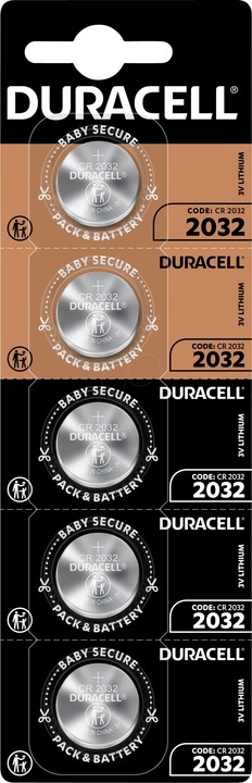 Duracell Lithium Knopfzelle (5 Stk., CR2032, 265 mAh)