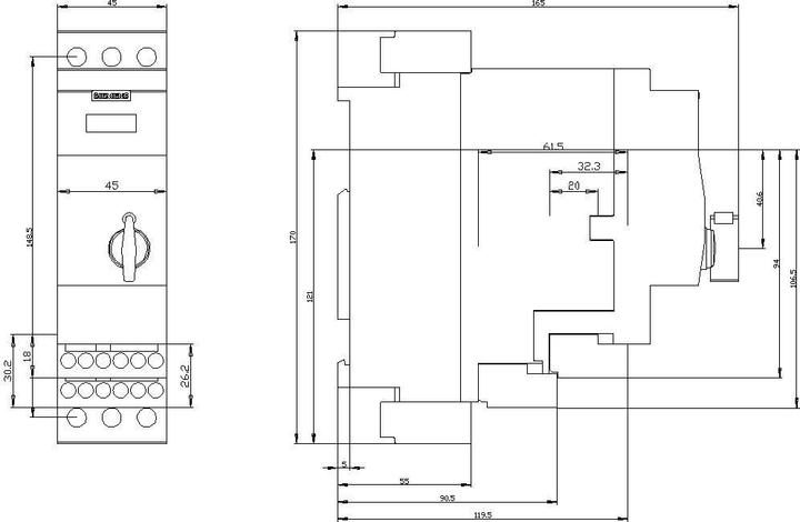 Actual product image Siemens Direct starter SIRIUS 3-12A 24V