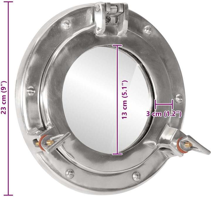 Produktbild vidaXL Bullaugen Spiegel (23 cm)